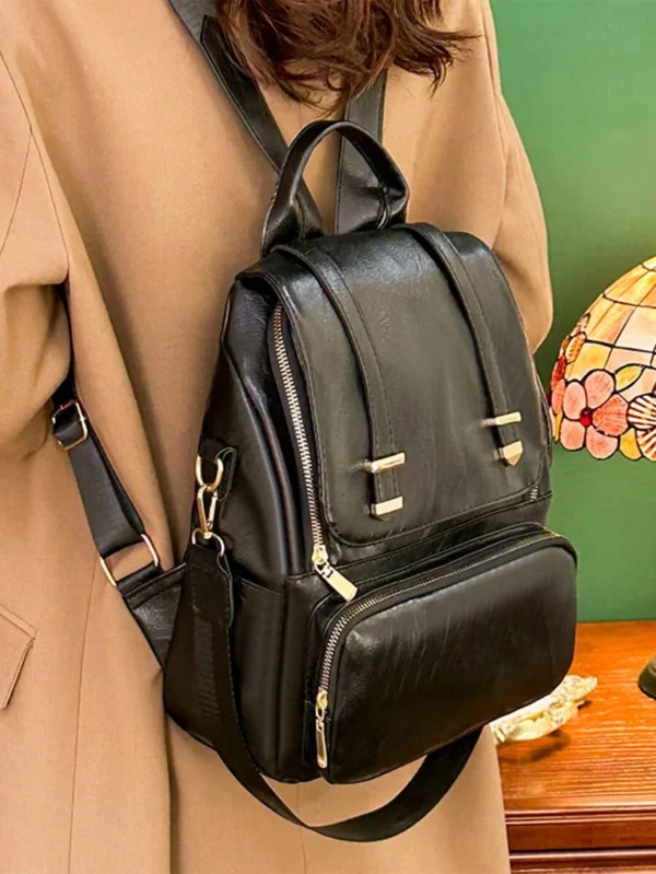 Nueva Mochila Clásica Dama Negra - D6737 - Image 2