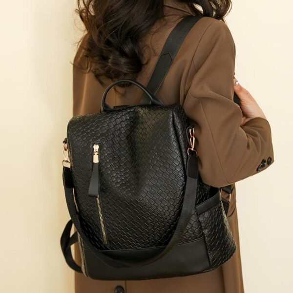 Nueva Mochila Piel Cocodrilo Antirobo - D6810 - Image 3