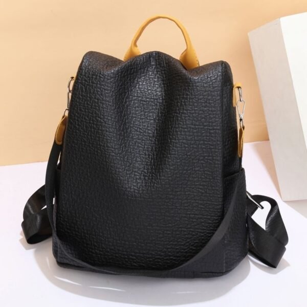 Nueva Mochila Oxford Texturizada Antirobo Negro - M5016