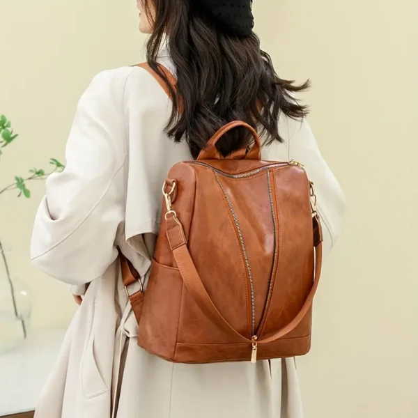Nueva Mochila Dama Pu Leather Clásica Vintage - K1147